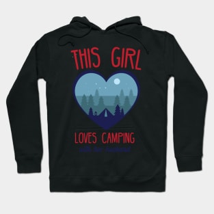 This girl loves camping with her husband Hoodie